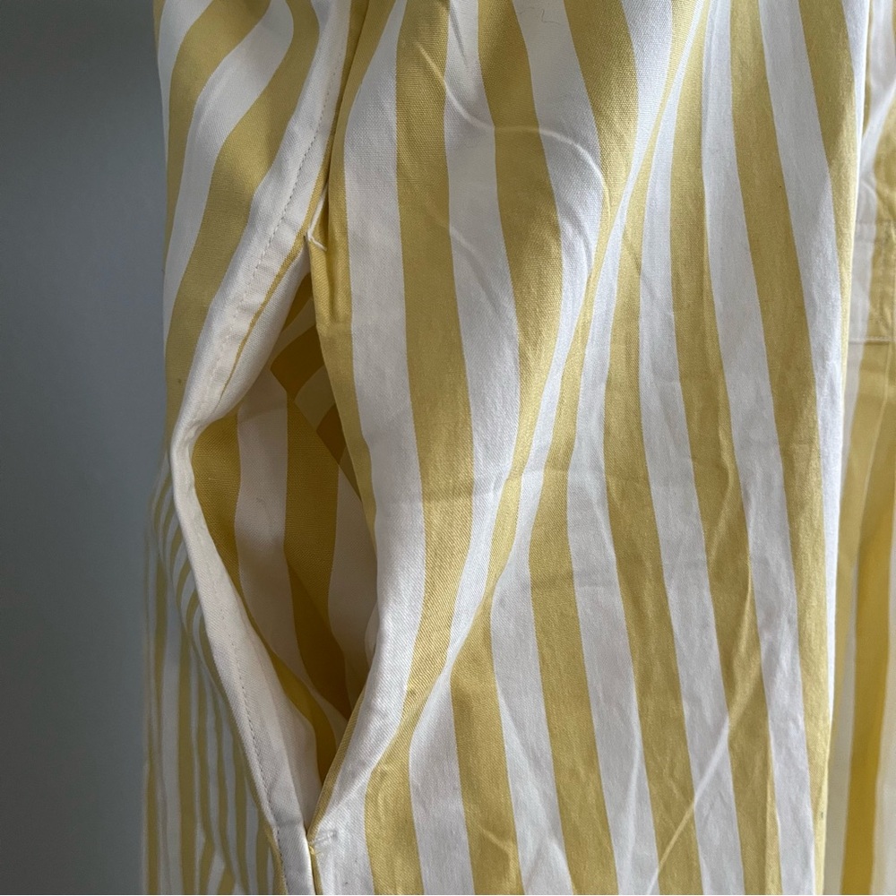 Everlane Cotton Popover Striped Midi Shirt Dress Size 4 Preppy Boxy Office - Picture 8 of 12